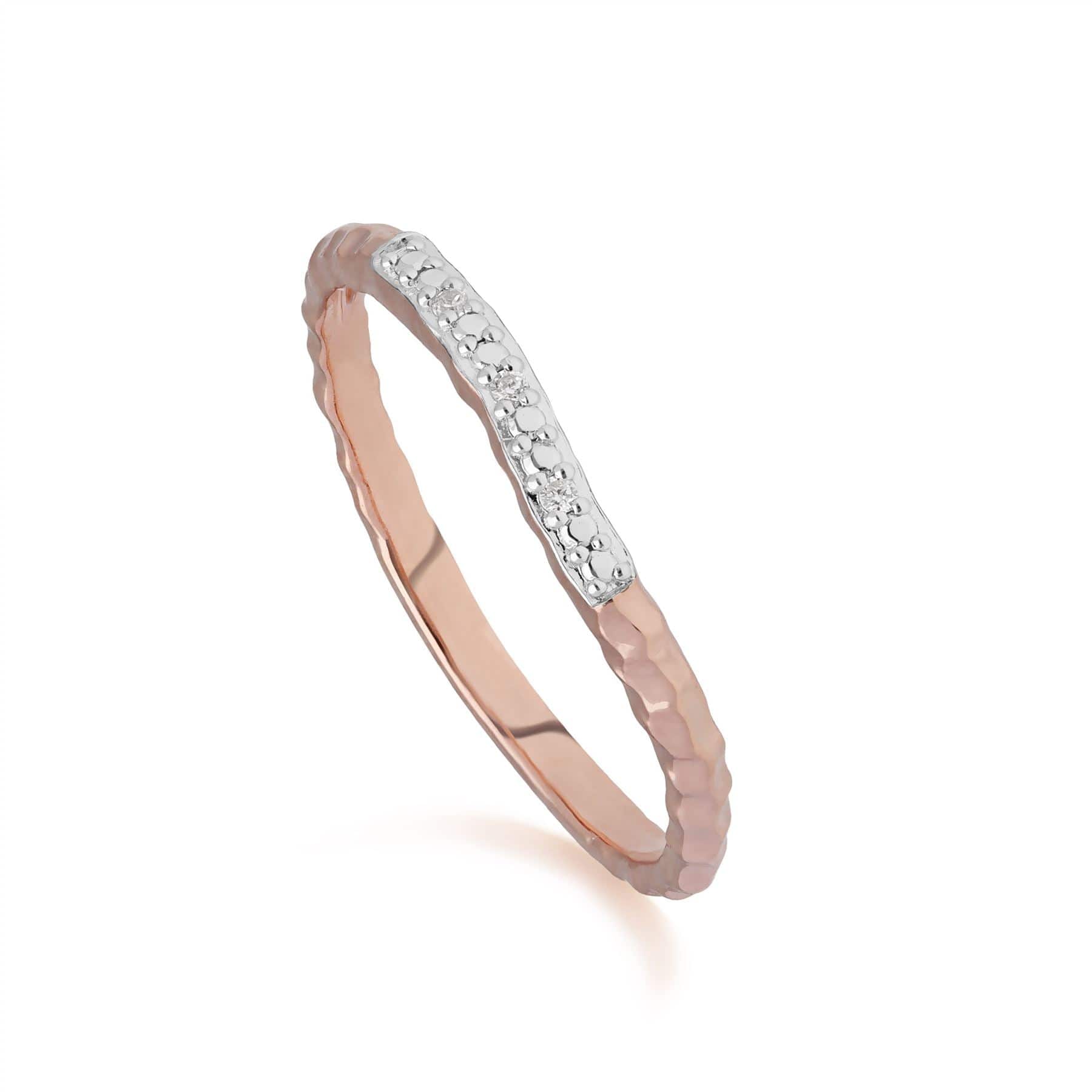 191R0902029 Diamond Pavé Ring Band in 9ct Rose Gold 1