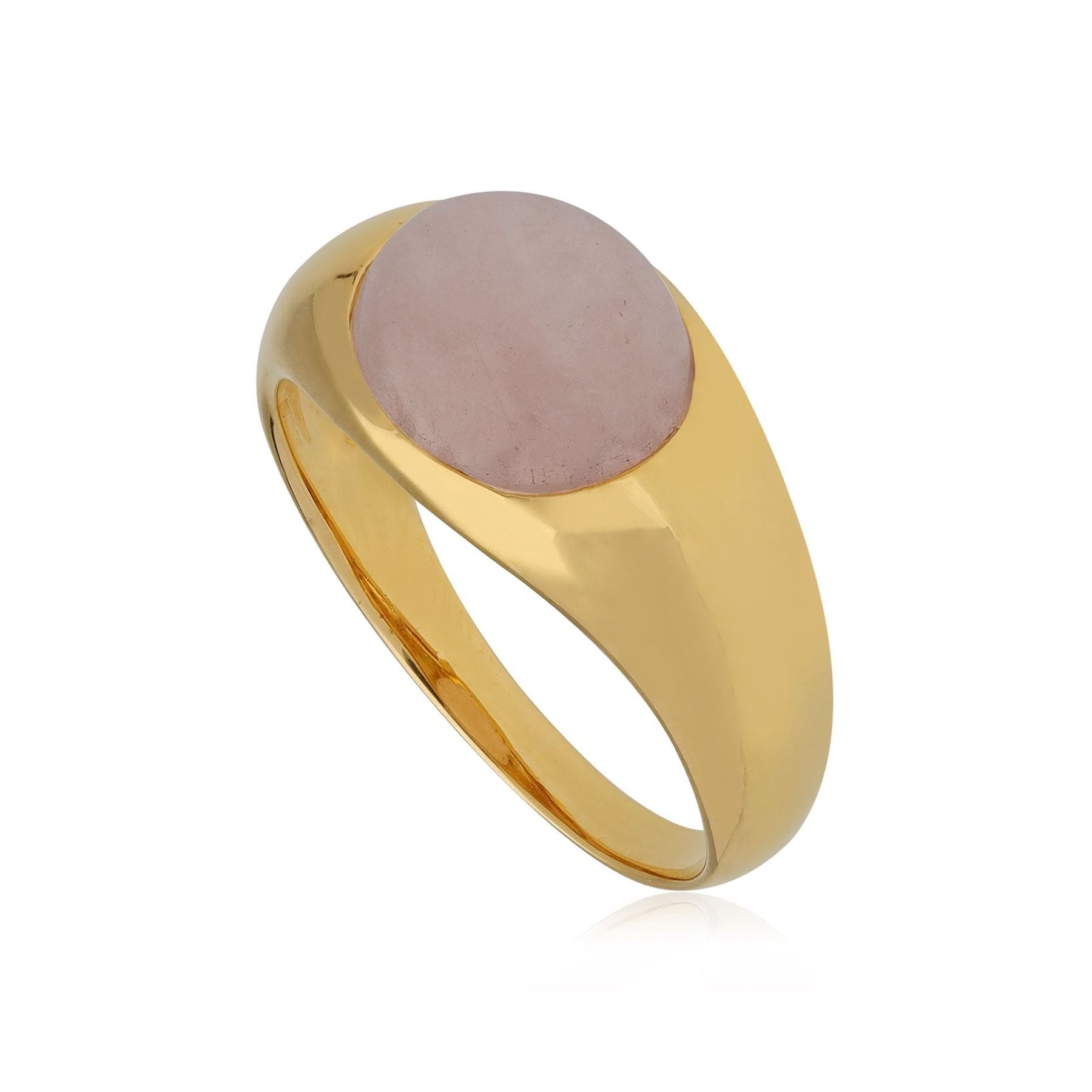 Kosmos Morganite Cocktail Ring in Gold Plated Sterling Silver - Gemondo