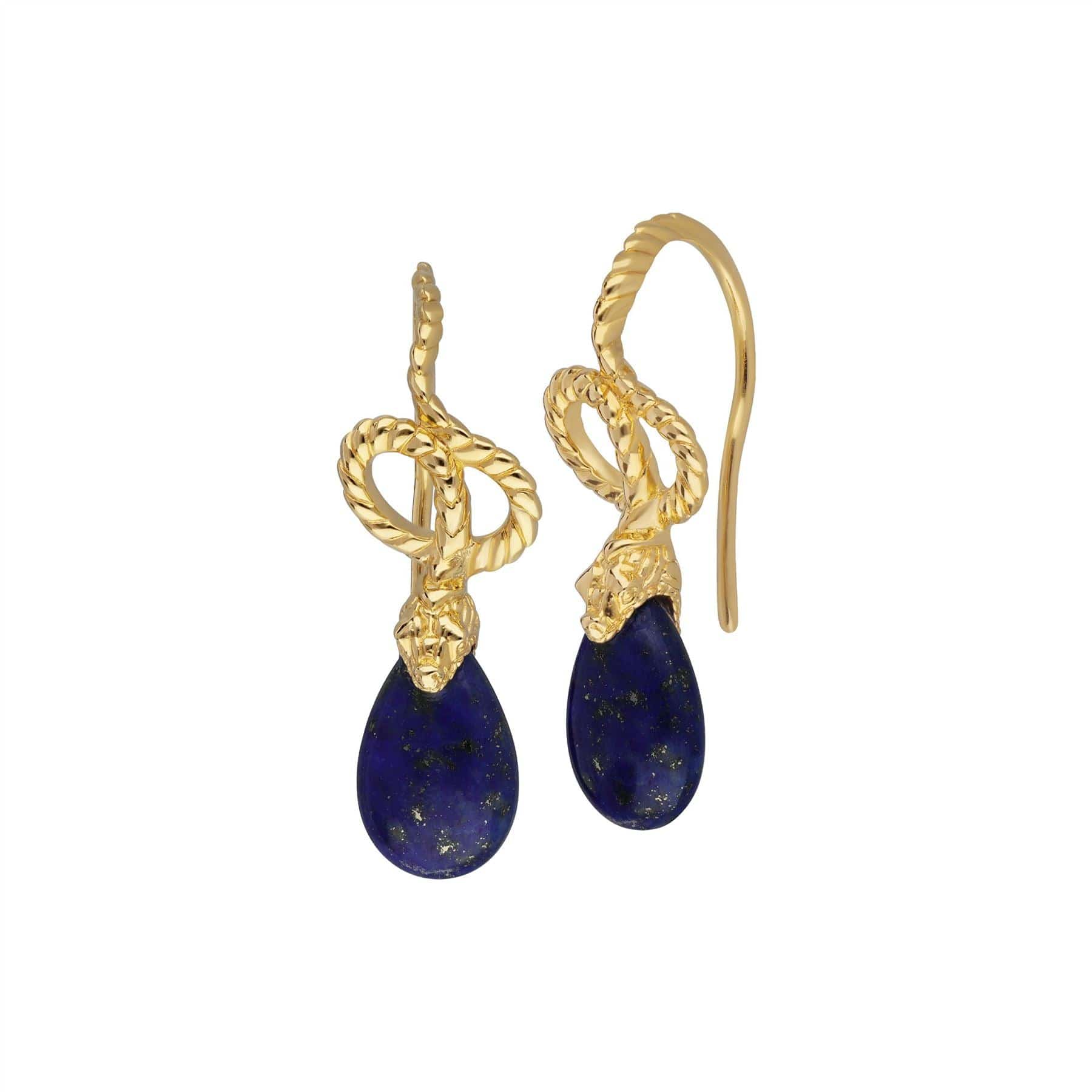 ECFEW™ Lapis Lazuli Winding Snake Drop Earrings