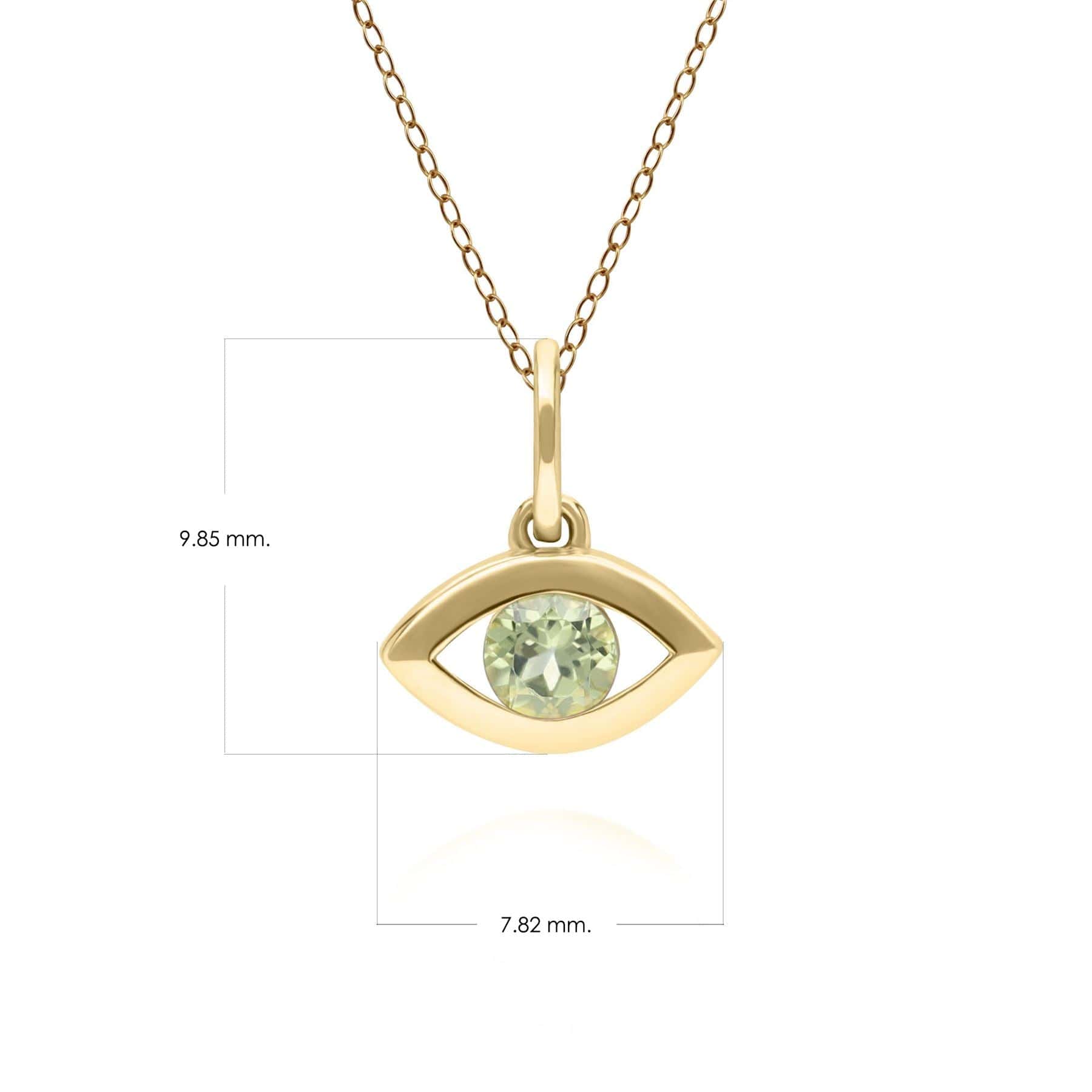 Yellow gold peridot pendant deals