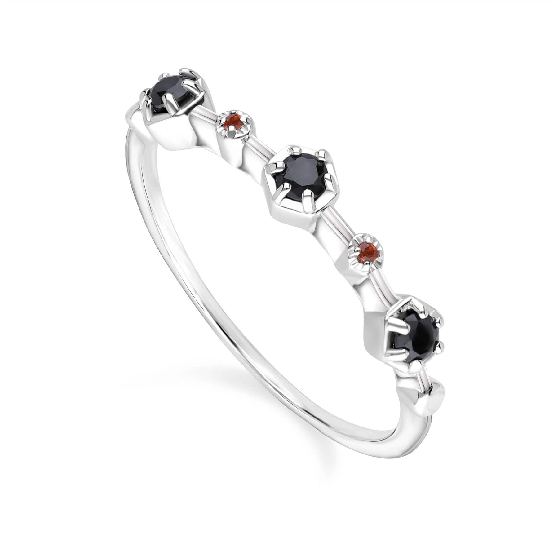 253R650702925 Modern Glam Spinel & Garnet Glitz Ring In Sterling Silver 1