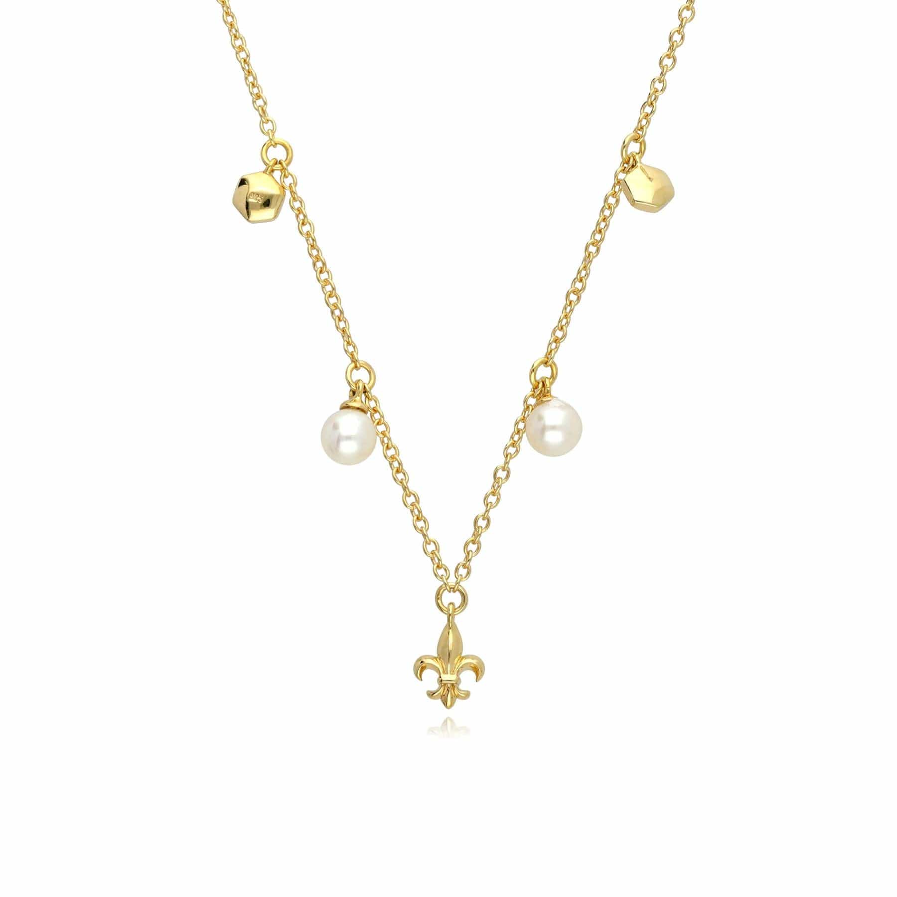 ECFEW™ Pearl Fleur De Lis Choker Necklace