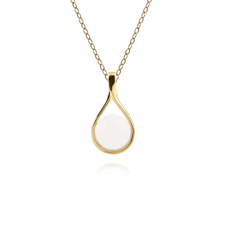 T0880P9083 Kosmos Agate Orb Pendant in Yellow Gold Plated Sterling Silver 1