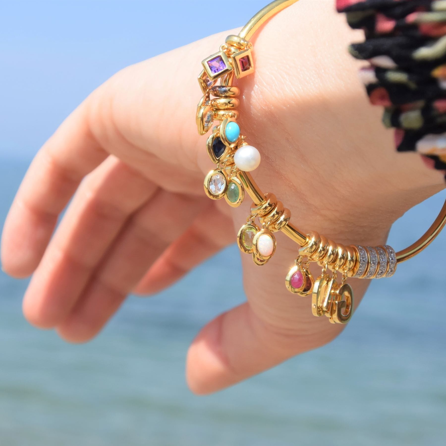 Achievement 'Climber Stone' Gold Plated Pink Amethyst Charm - Gemondo