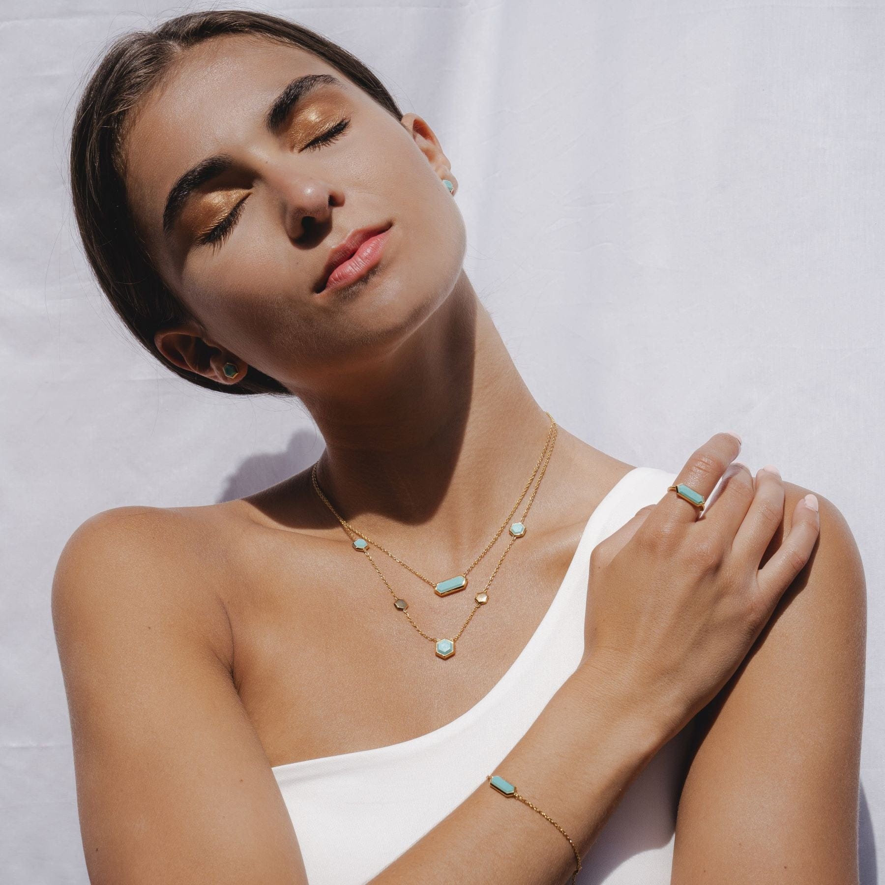 Geometric Turquoise Gemstone Jewellery | Gemondo